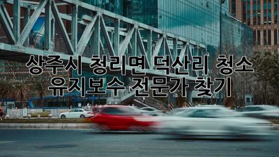 상주시 청리면 덕산리 청소, 유지보수 전문가 찾기